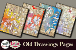 Vintage Floral Drawing Papers Letter Size Product Image 5