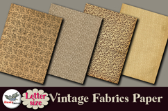 Vintage Fabric Digital Papers Letter Printable Pack Product Image 5