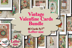 Vintage Valentine Cards Bundle 46 Printable Love Cards Product Image 1