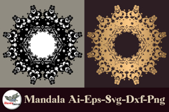 Floral Ornamental Mandala SVG Bundle Gold &amp; Black Product Image 1