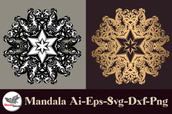 Luxury Ornamental Mandala SVG Bundle Gold &amp; Black Product Image 1