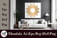 Floral Ornamental Mandala SVG Bundle Gold &amp; Black Product Image 2