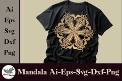 Art Nouveau Mandala SVG Set Gold &amp; Black Vector Product Image 2