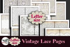 Antique Lace Junk Journal Pages Kit Letter Size Product Image 1