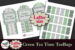 Green Tea Time Tea Bag Holders Printable Letter Product Image 1