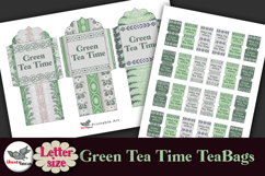 Green Tea Time Tea Bag Holders Printable Letter Product Image 2