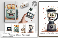 Annoyed Appliances Digital Paper Product Image 1
