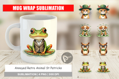 Annoyed Retro St Patricks Mug Wrap Product Image 1
