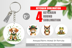 Annoyed Retro St Patricks Keychain Product Image 1