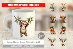 Annoyed Retro St Patricks Mug Wrap Product Image 1