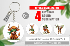 Annoyed Retro St Patricks Keychain Product Image 1