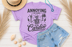 Annoying My Kids Is My Cardio SVG, Funny Skeleton Dad PNG Product Image 3