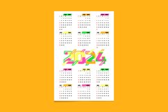 Annual calendar 2024 template design concept Product Image 1