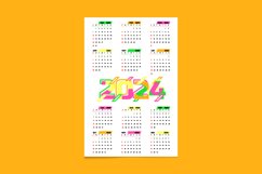 Annual calendar 2024 template design concept Product Image 1