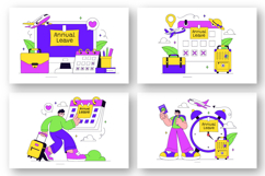 10 Annual Leave Vector Illustration Product Image 3