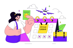 10 Annual Leave Vector Illustration Product Image 4