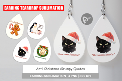 Earring Anti Christmas Grumpy Quotes Product Image 1