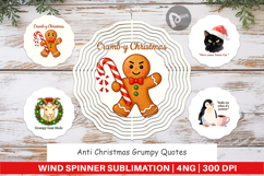 Wind Spinner Anti Christmas Grumpy Quotes Product Image 1