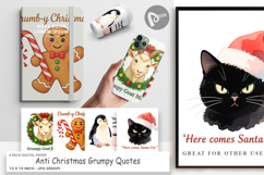 Digital Paper Anti Christmas Grumpy Quotes Product Image 1