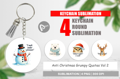 Keychain Anti Christmas Grumpy Quotes Product Image 1