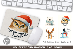 Mouse Pad Anti Christmas Grumpy Quotes Product Image 1