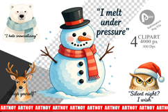 Clipart Anti Christmas Grumpy Quotes Product Image 1