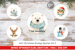 Wind Spinner Anti Christmas Grumpy Quotes Product Image 1