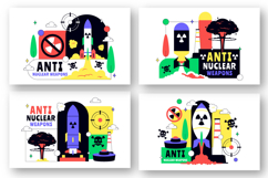 10 Anti Nuclear Weapons Protest Illustration Product Image 2
