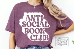 Antisocial Book Club SVG - Sarcastic SVG - Booktrovert PNG Product Image 2