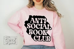 Antisocial Book Club SVG - Sarcastic SVG - Booktrovert PNG Product Image 3