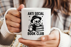 Anti Social Book Club SVG, Book Lover SVG, Reading SVG Product Image 3