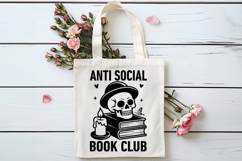 Anti Social Book Club SVG, Book Lover SVG, Reading SVG Product Image 4