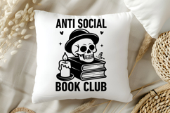 Anti Social Book Club SVG, Book Lover SVG, Reading SVG Product Image 5