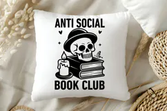 Anti Social Book Club SVG, Book Lover SVG, Reading SVG Product Image 5