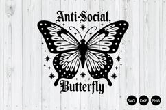Anti Social Butterfly SVG, Sarcastic SVG, Introvert SVG Product Image 1