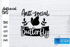 Antisocial Quotes SVG | Sarcastic Quotes|Funny Quotes Design Product Image 1