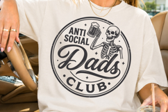 Anti Social Dads Club SVG, Funny Beer Skeleton Dad PNG Product Image 2