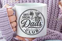 Anti Social Dads Club SVG, Funny Beer Skeleton Dad PNG Product Image 5