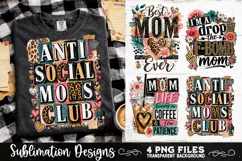Trendy Mama PNG , Retro Collage Mama 4 Designs Sublimation Product Image 3