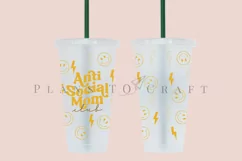 anti social mom club mothers day starbucks 24oz cold cup wrap svg presized template for tumbler venti suitable for cricut and silhouette