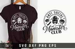Anti Social Momster Club SVG | Messy Bun SVG | Halloween SVG Product Image 4