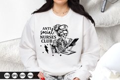 Anti social nurses club - Nurse SVG Design Product Image 1