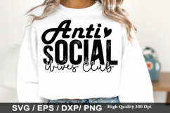 Anti Social Wives Club - Sassy SVG Design Product Image 1