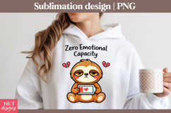 Funny Anti Valentine Sublimation Sarcastic love quote Sloth Product Image 1