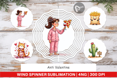 Anti-Valentine's Singles Wind Spinner Product Image 1