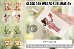 Anti-Valentine's Singles Glass Can Product Image 1