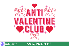Anti Valentine Club Valentine's Day SVG PNG Product Image 2
