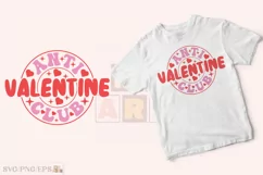 Anti Valentine Club SVG Retro Valentines SVG T-shirt Design Product Image 2
