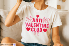 Anti Valentine Club Valentine's Day SVG PNG Product Image 1