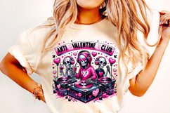 Anti Valentine Club PNG, Valentine&#039;s Day Funny Skeleton PNG Product Image 2